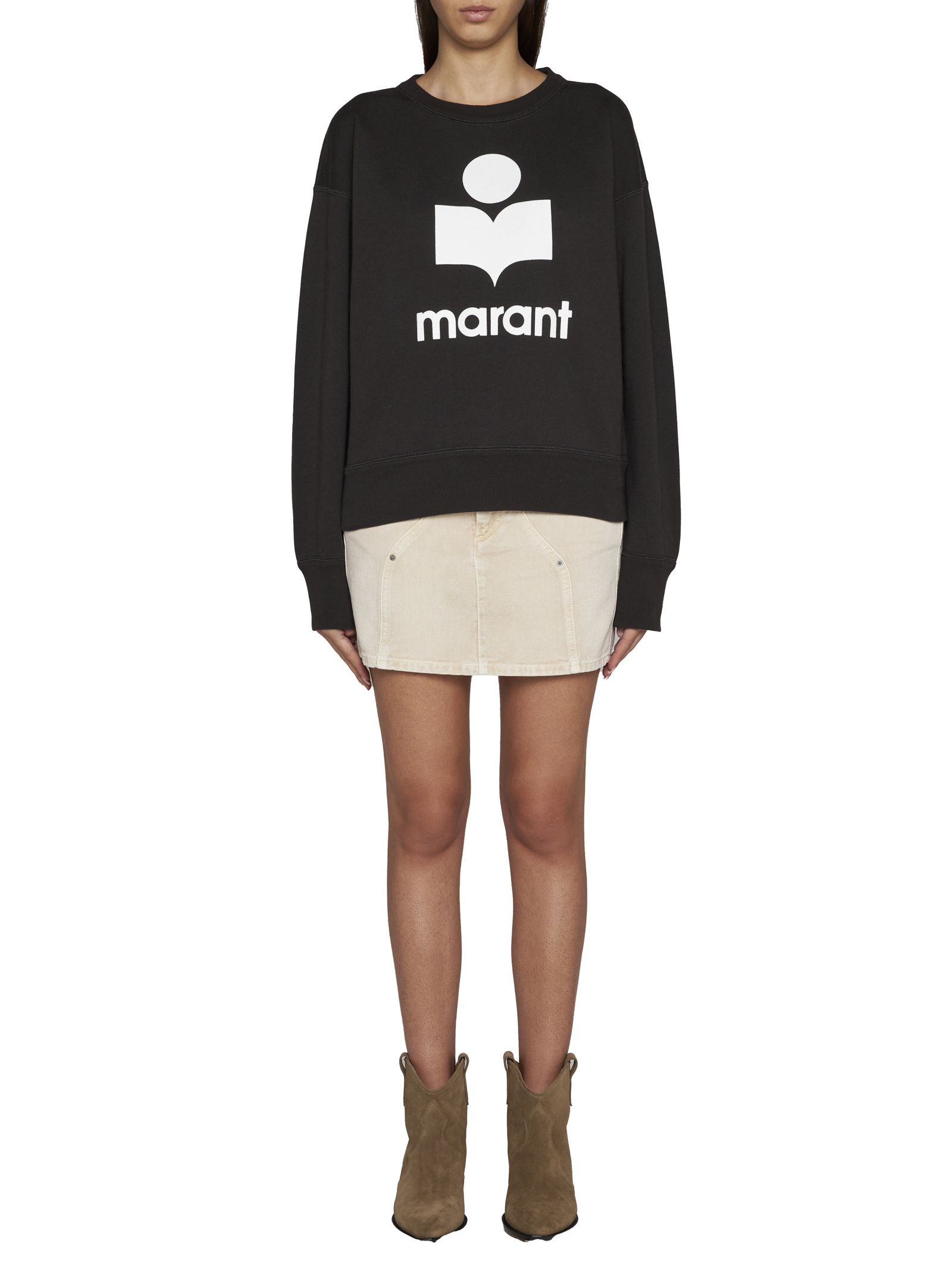 Isabel Marant Étoile Marant Etoile Vesna Denim Mini Skirt In White