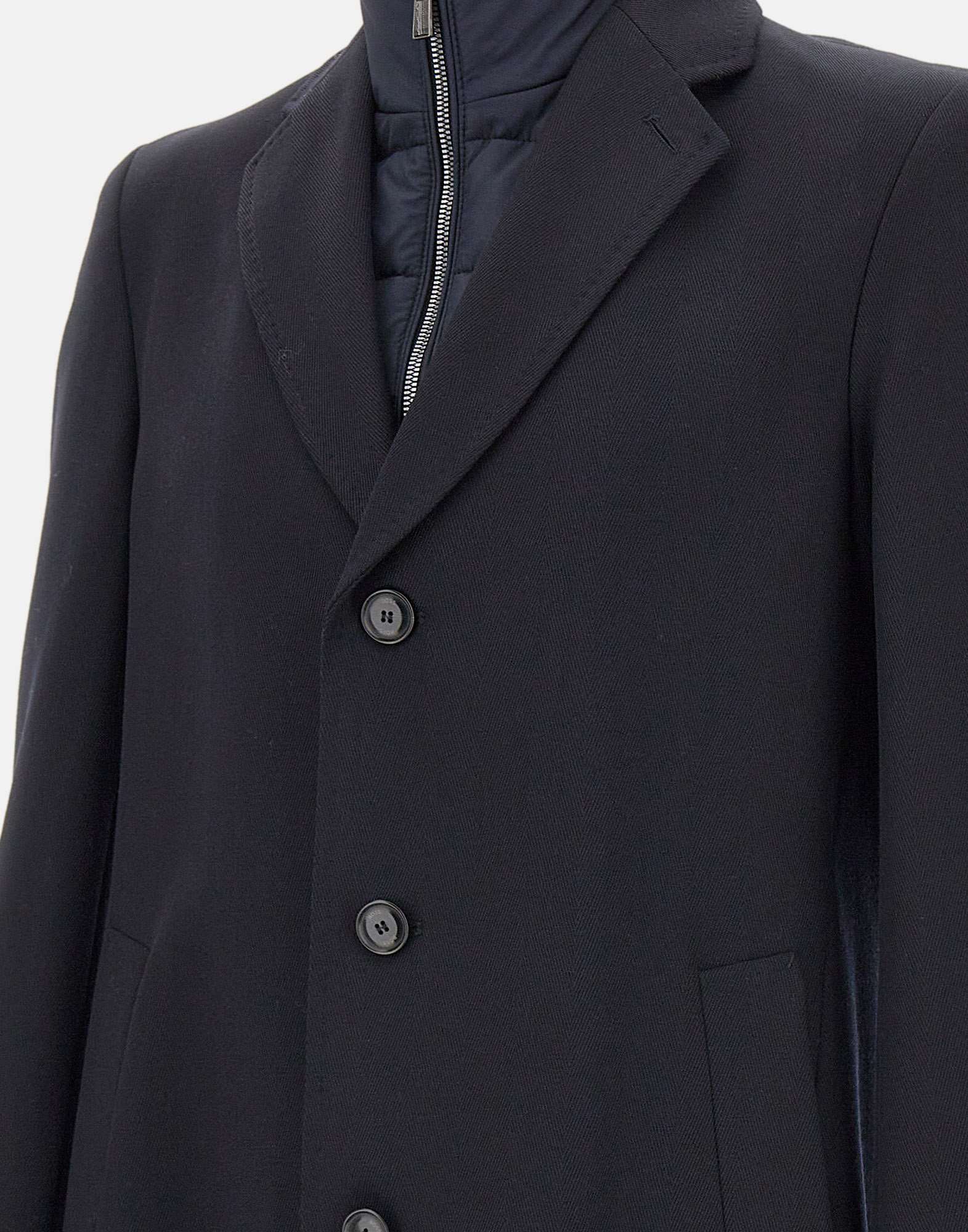 Hugo Boss Boss Boss Black Coat With Inner Vest In Black