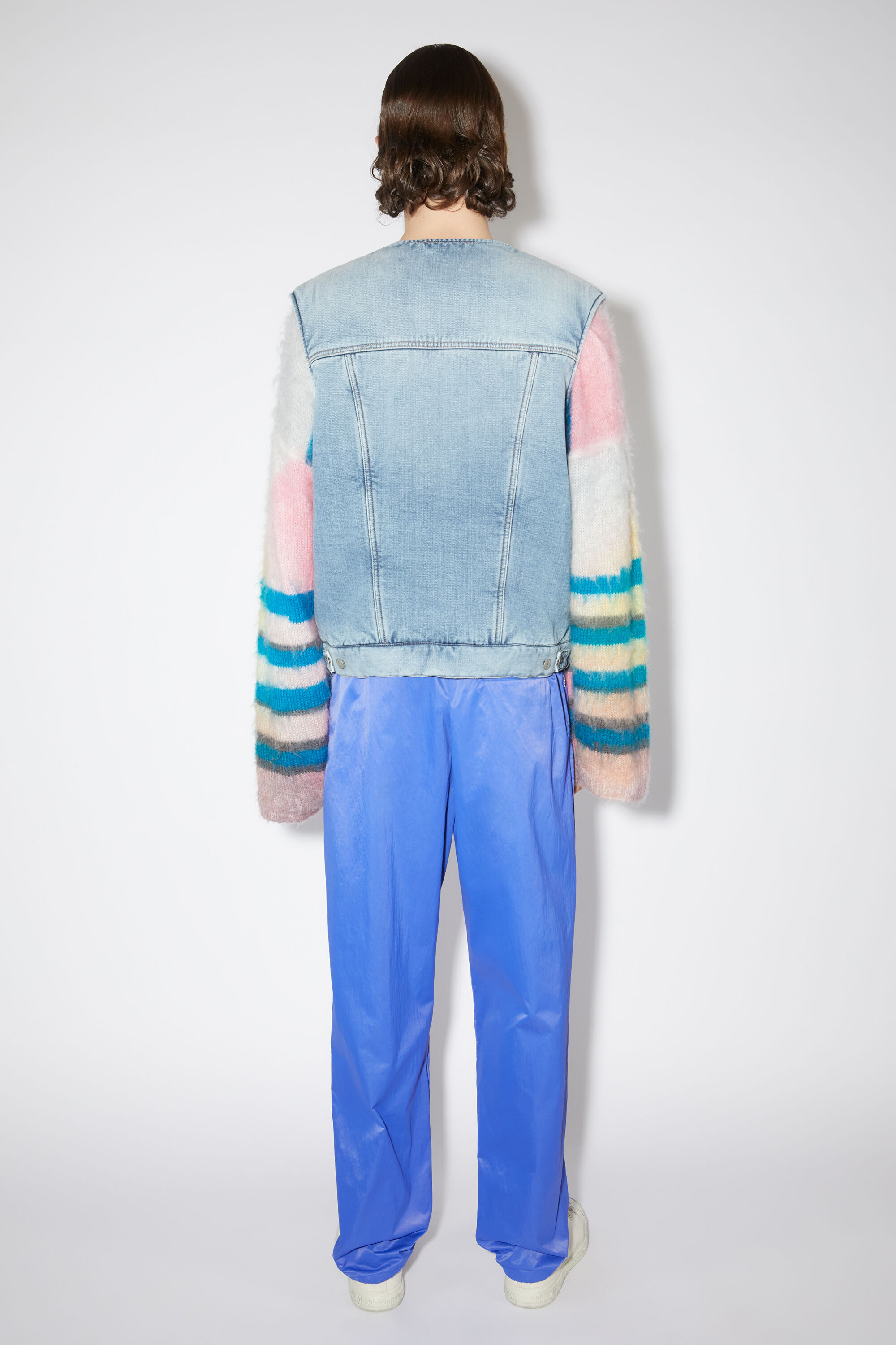 Acne Studios Padded Denim Gilet In Multicolor