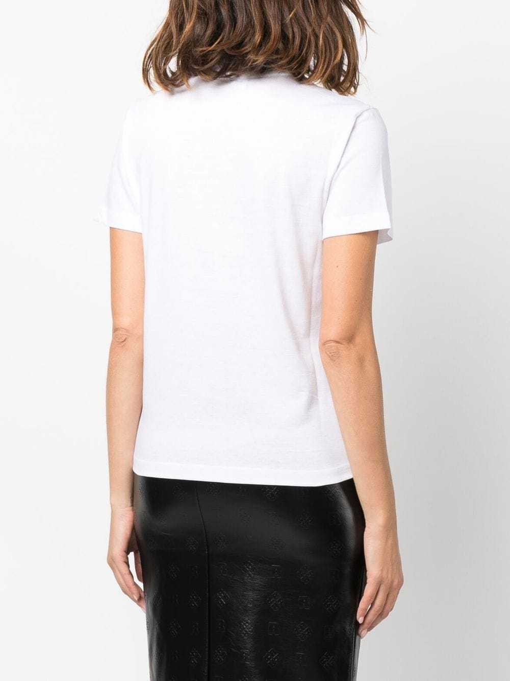 Lanvin Logo-embroidered Cotton T-shirt In White