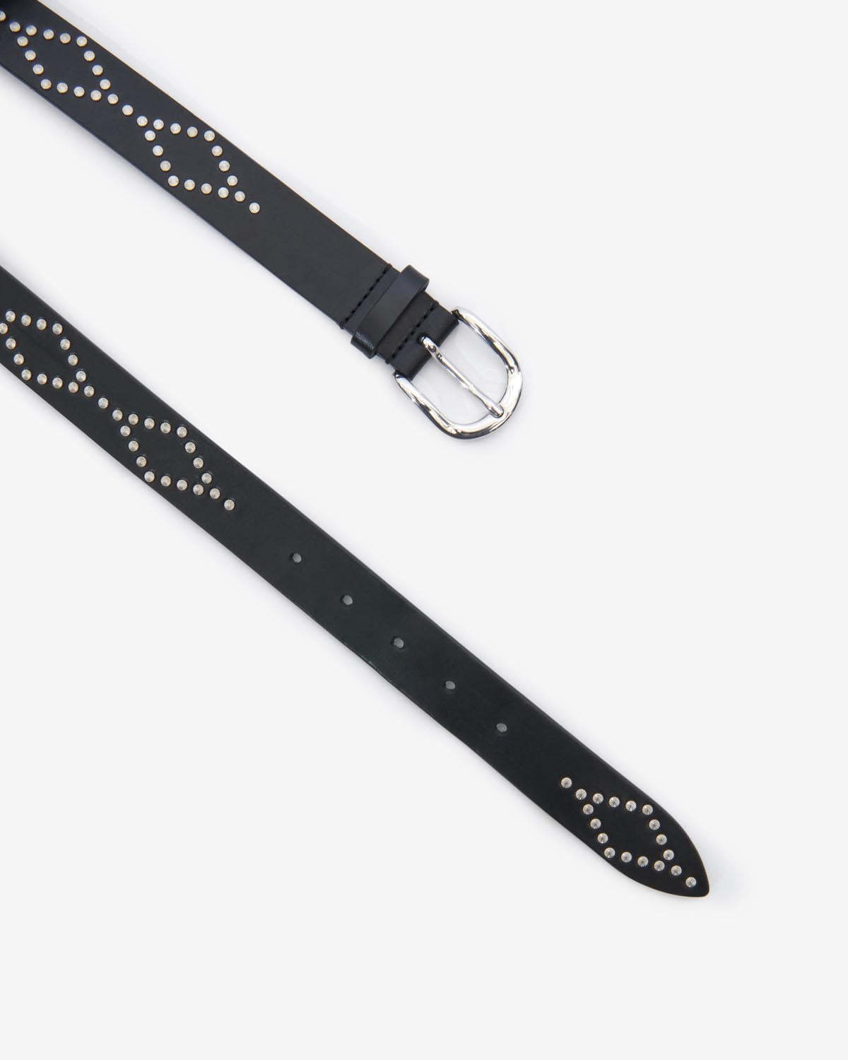 Isabel Marant Studded Buckle Belt In Black