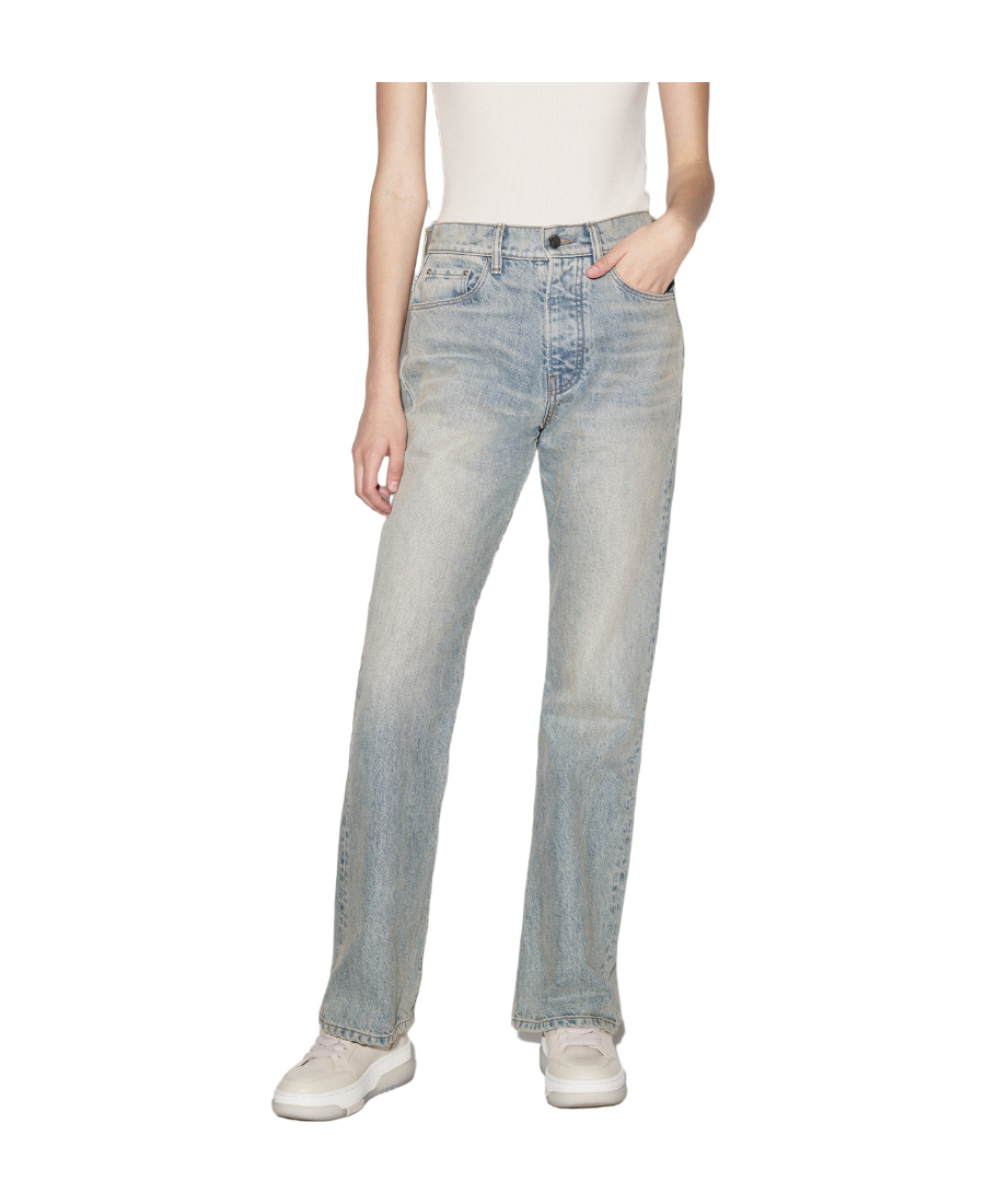 Amiri High-waist Bootcut Jeans In Gray