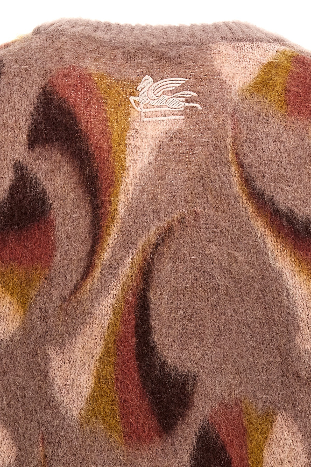 Etro V-neck Cardigan With Front Pockets In Brown