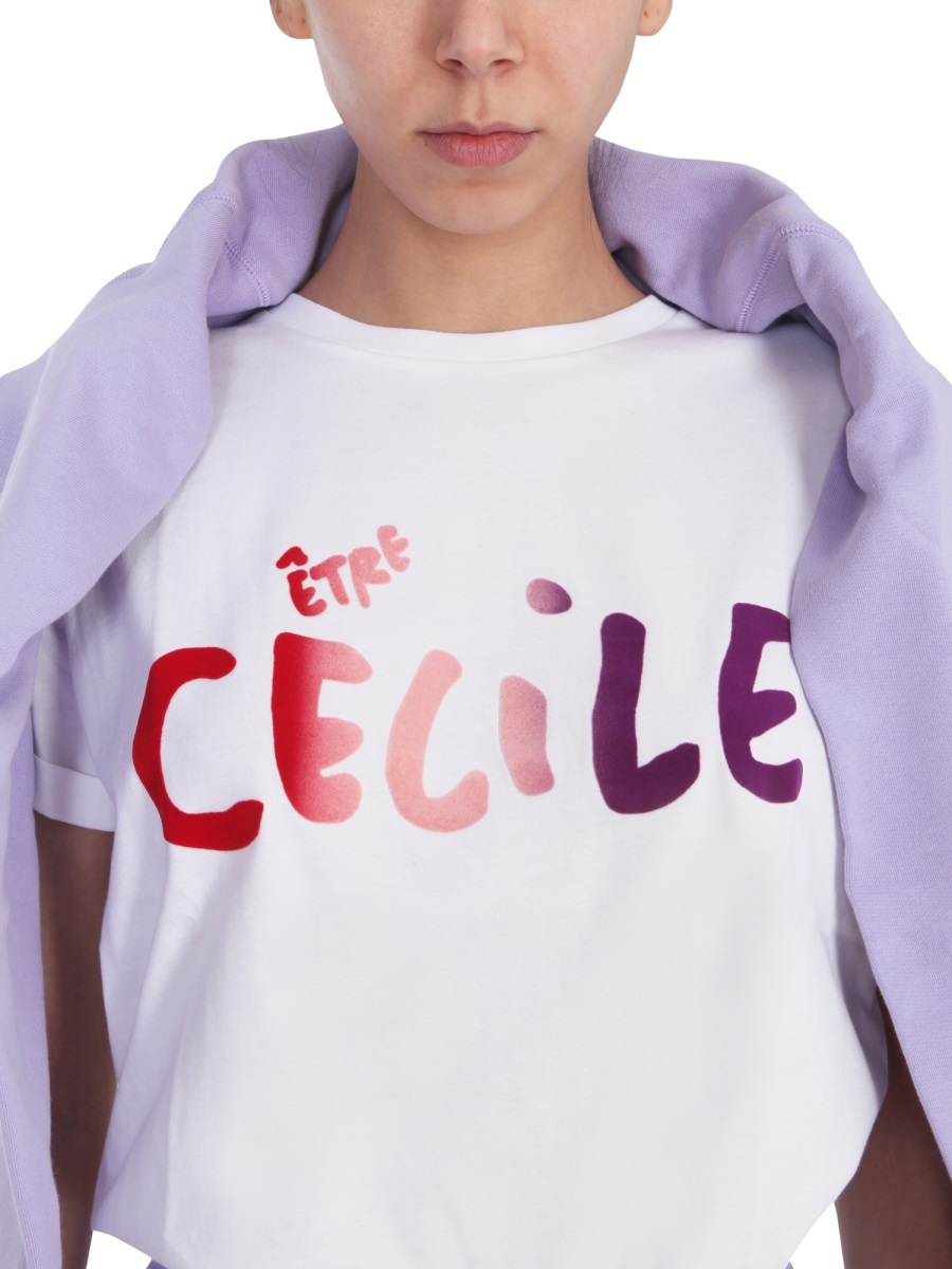 Etre Cecile Être Cécile Logo Print Drawstring Hoodie In White