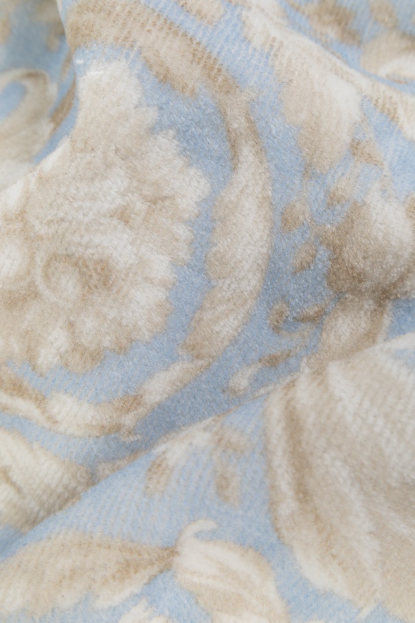 Versace Home Pattern Printed Bath Towel In White