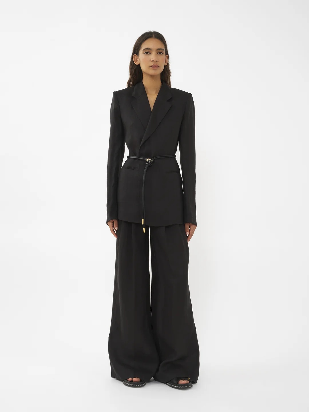 CHLOÉ OPEN-FRONT RAMIE BLAZER