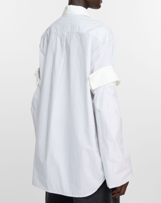 Acne Studios Button-up Layered Shirt In White