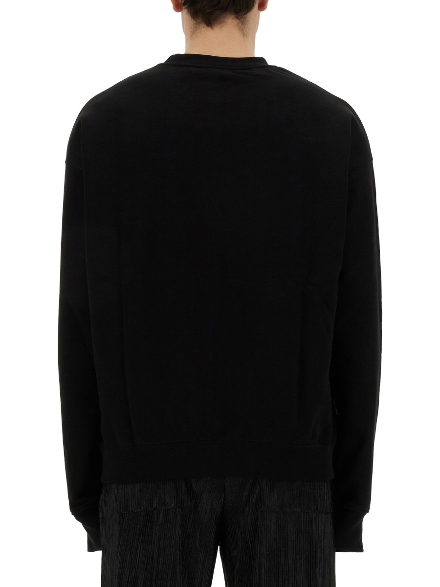 Family First Sweatshirt With Heart Embroidery In Black