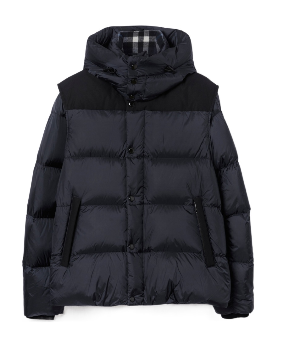 BURBERRY LOGO-PATCH PADDED JACKET