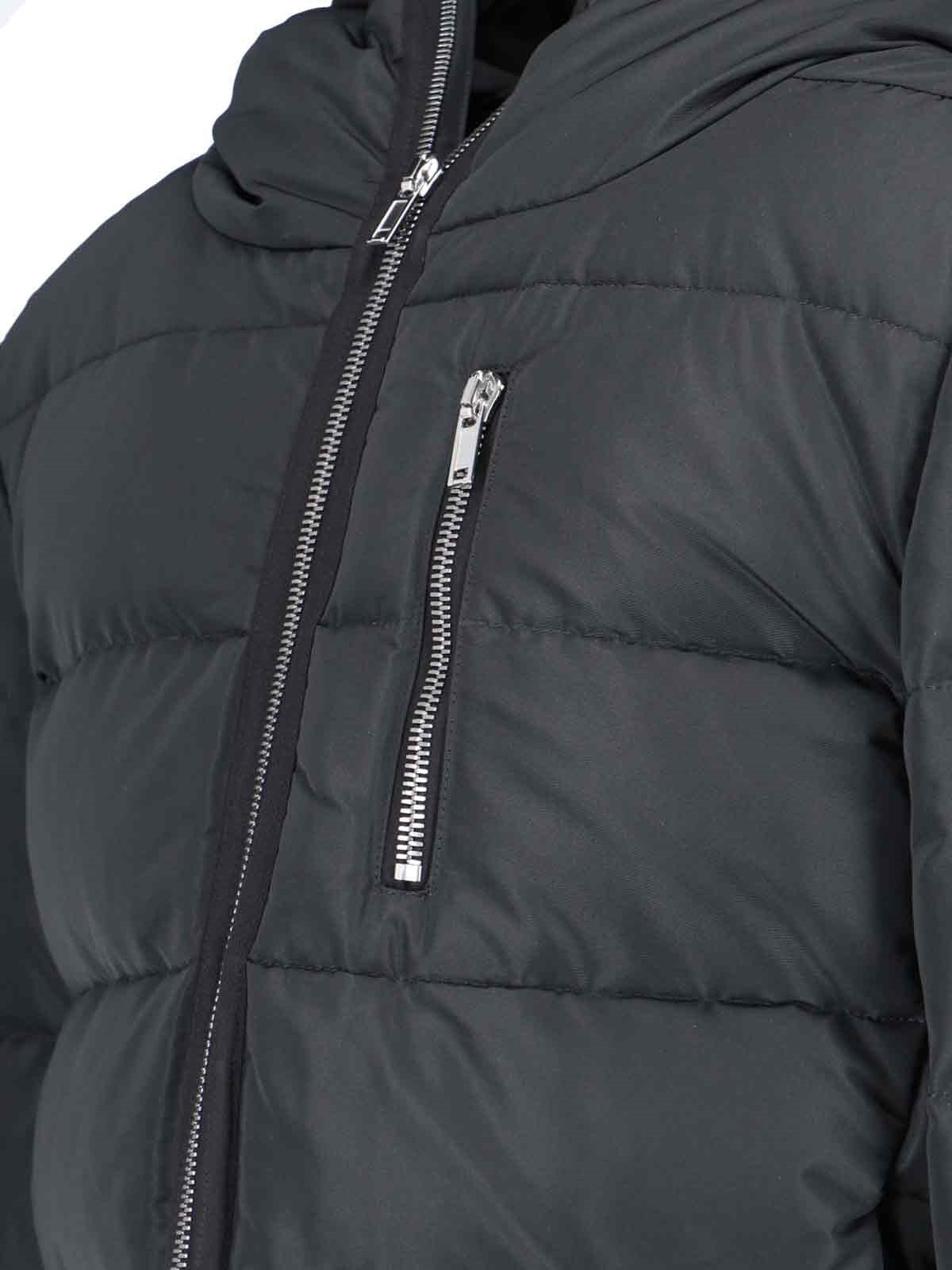 Rick Owens Cropped Hooded Down Jacket In Black