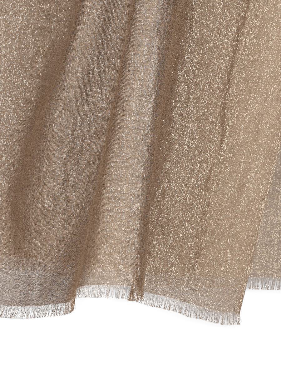 Brunello Cucinelli Sparkled Scarf In Nude