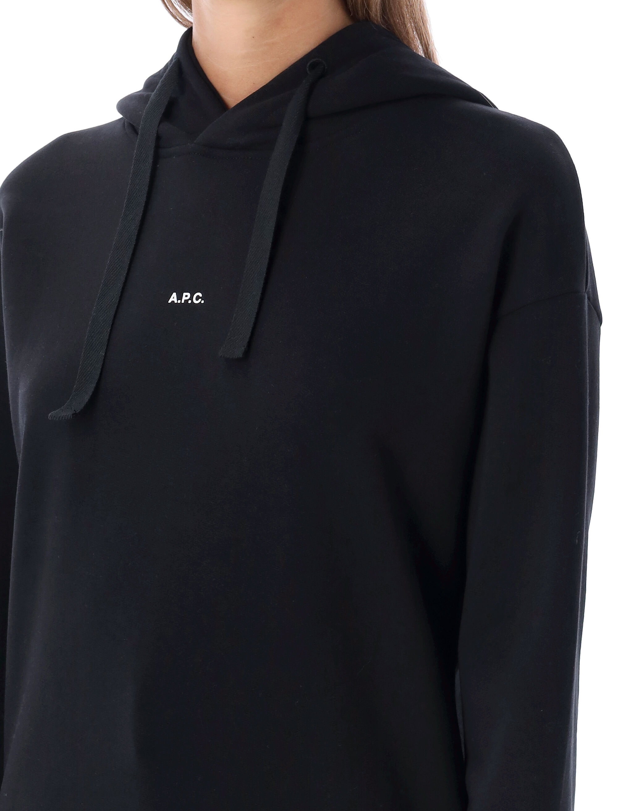 Apc A.p.c. Black Cotton Christaina Sweatshirt In Black