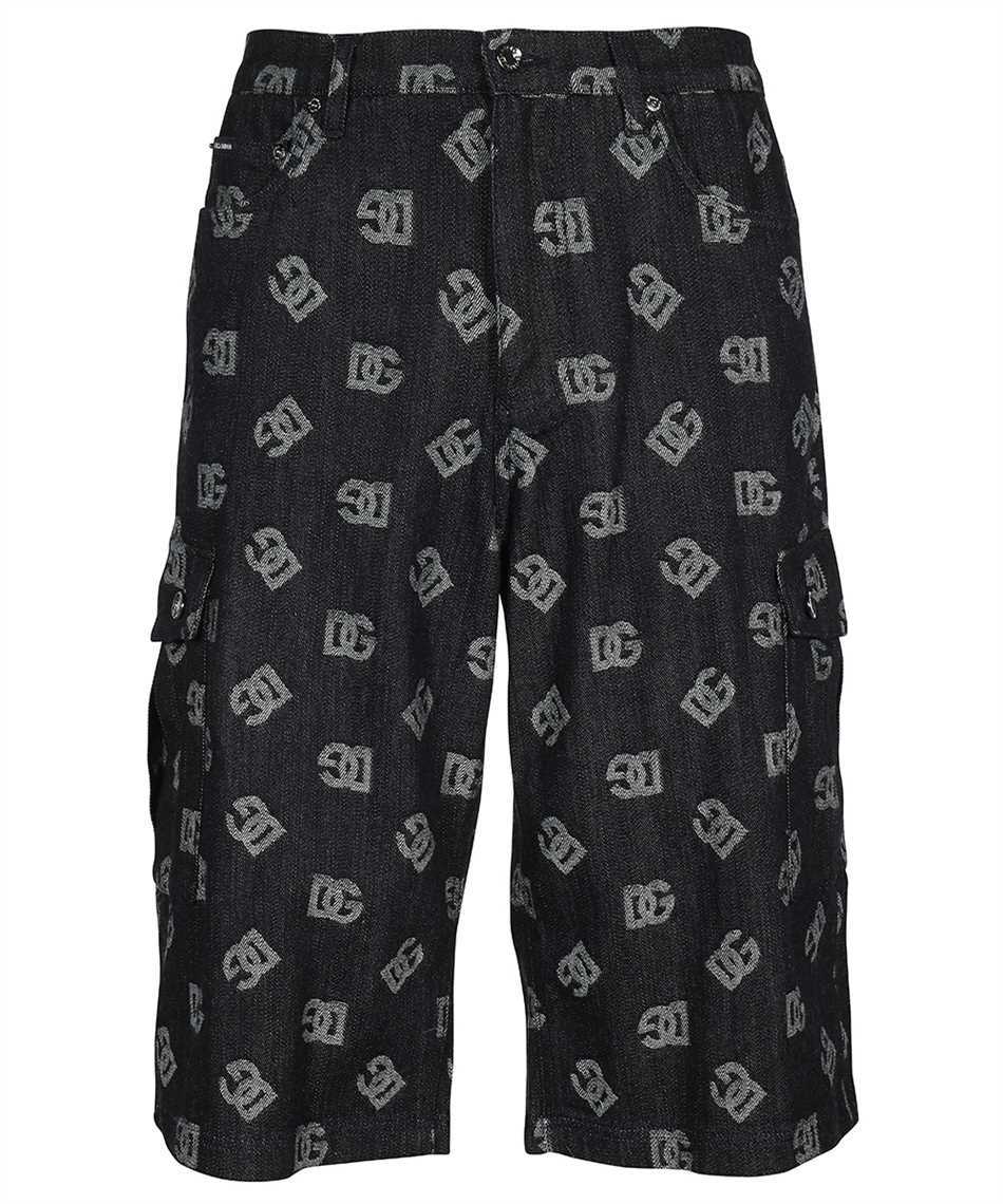 Dolce & Gabbana Cotton Cargo Bermuda Shorts In Black