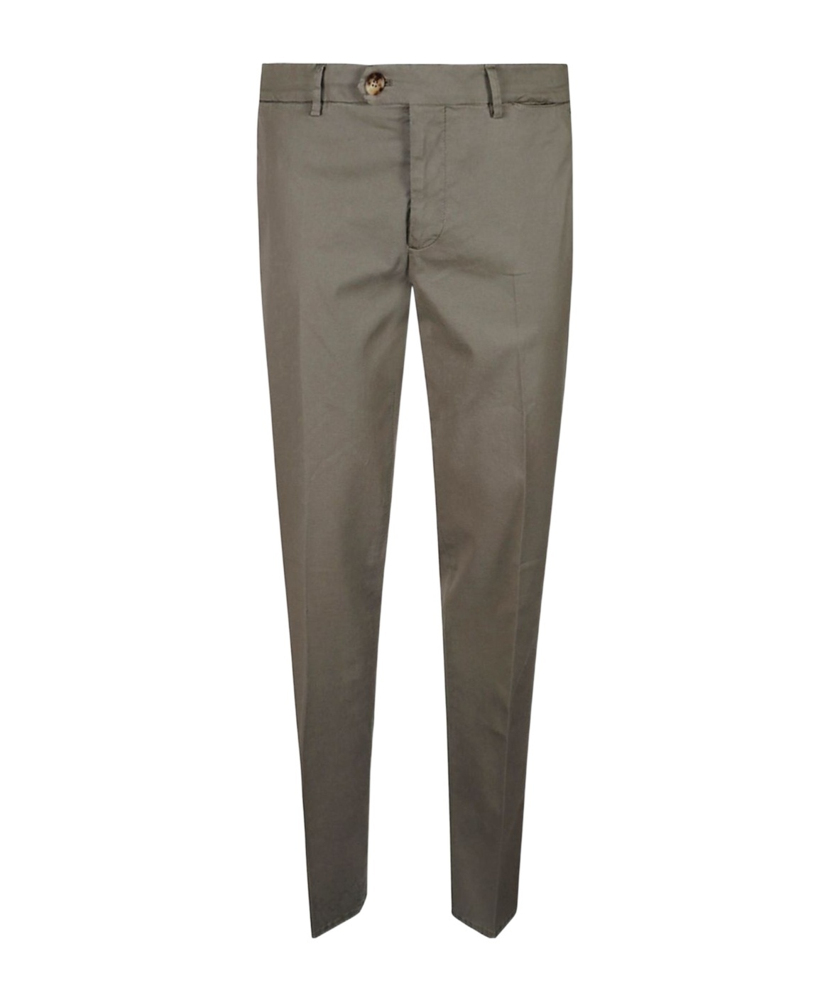 Brunello Cucinelli Straight-leg Trousers With Front And Back Pockets In Gray