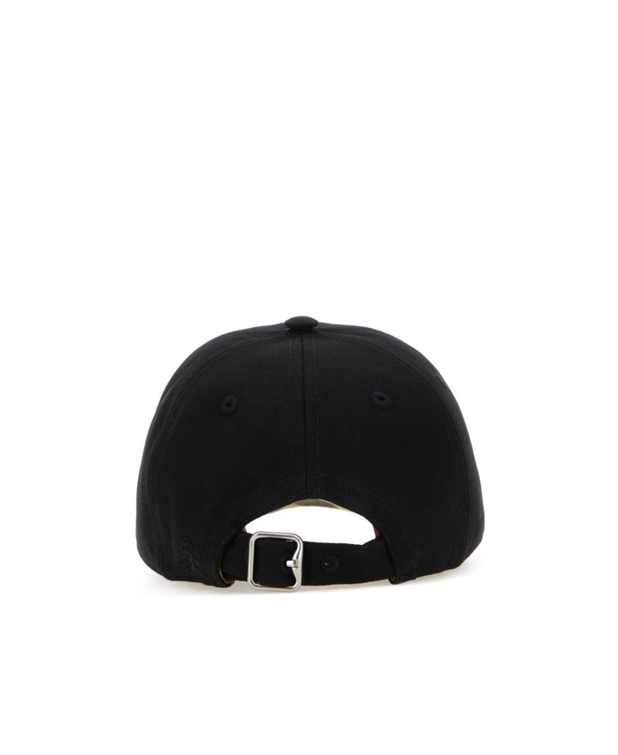 Shop Burberry Check-lined Baseball Cap In Black