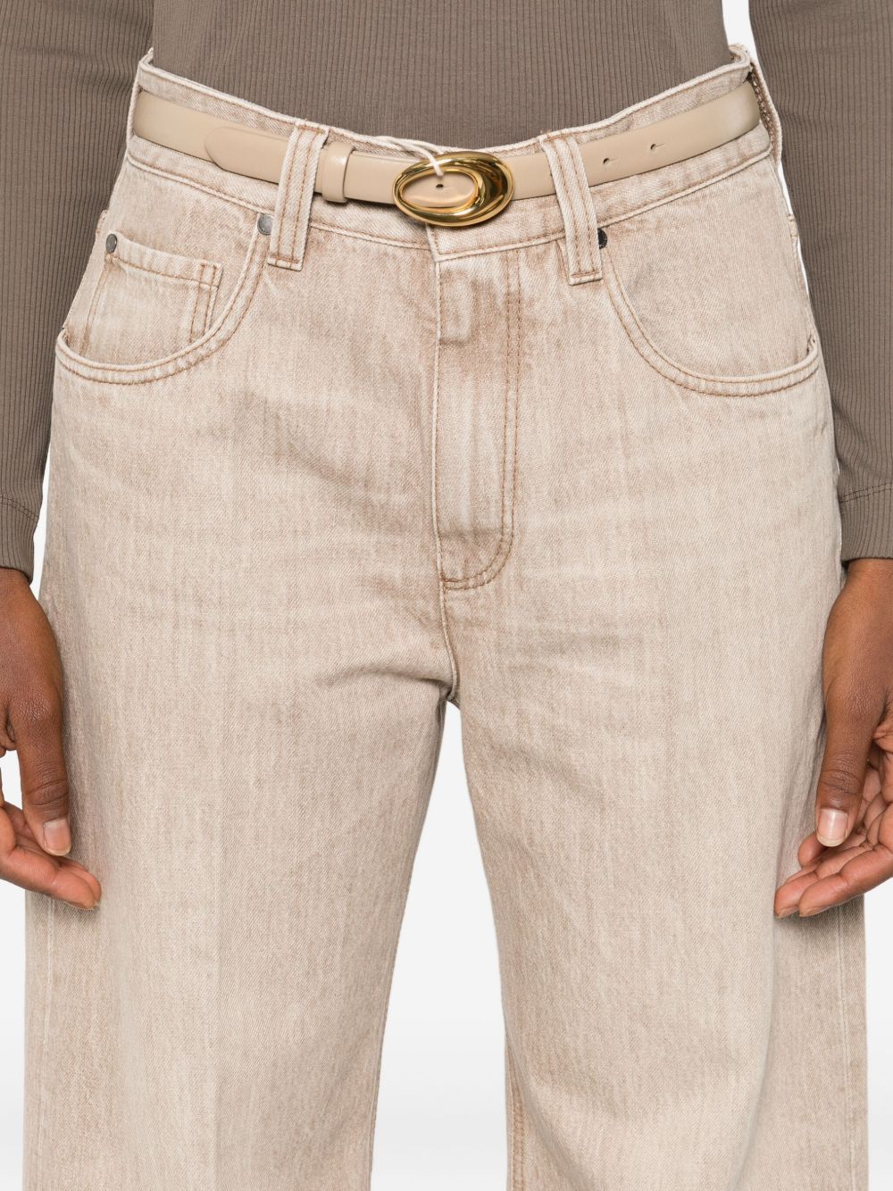 Brunello Cucinelli Straight-leg Jeans In Brown