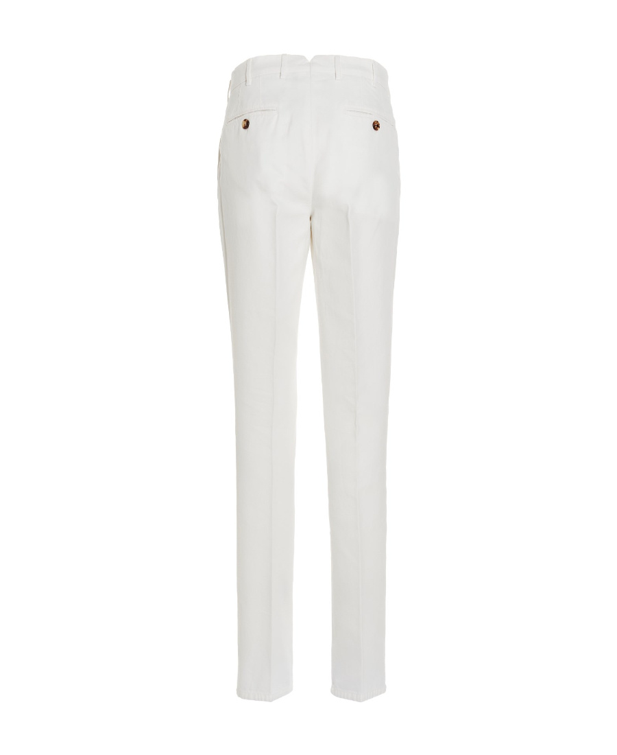 Brunello Cucinelli Cotton Slim Fit Pants In White