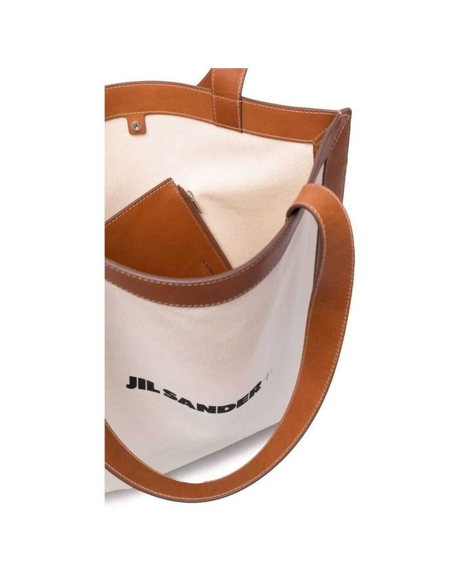Jil Sander Logo-print Tote Bag In White