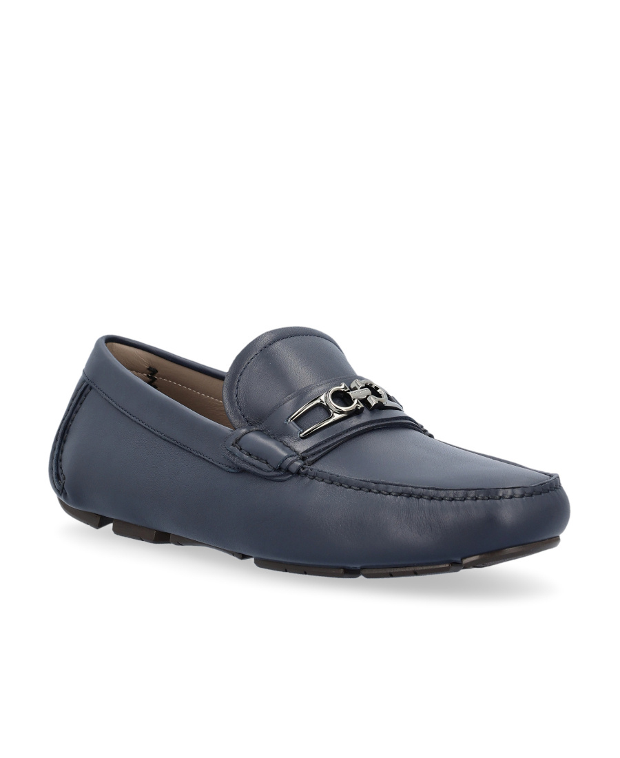 Ferragamo Lagos Leather Loafers In Black