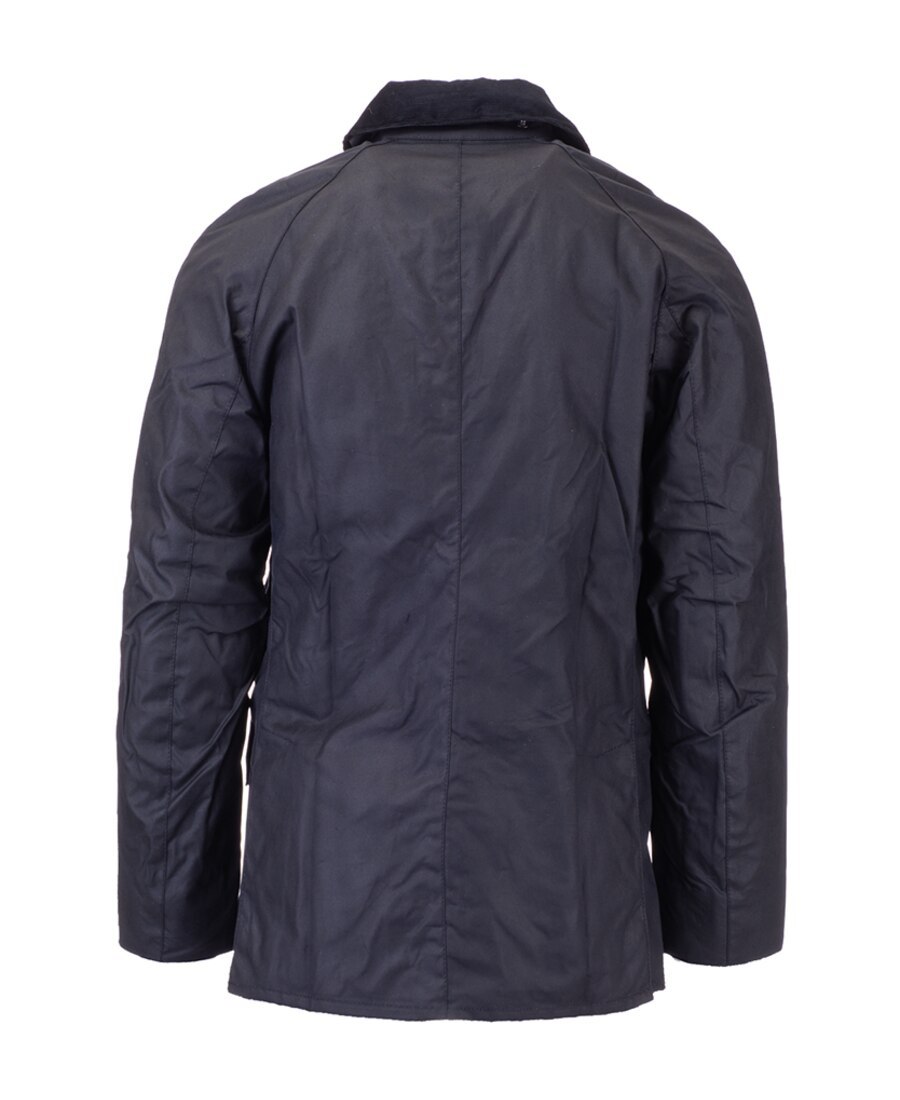 Barbour Collared Wax Jacket In Black