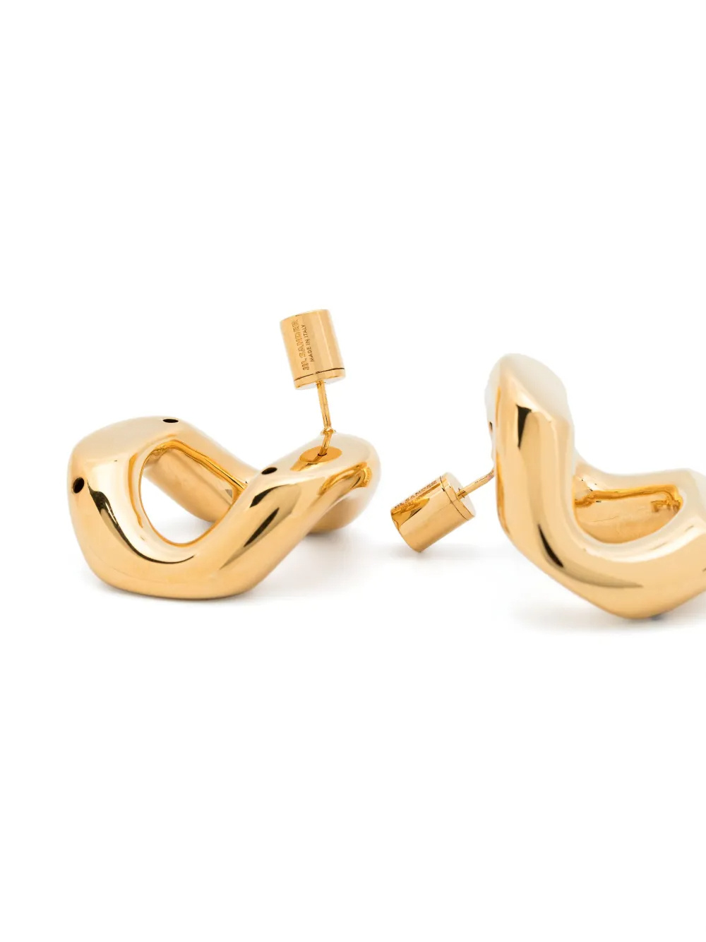 Jil Sander Sculpted Drop Earring In Gold-tone