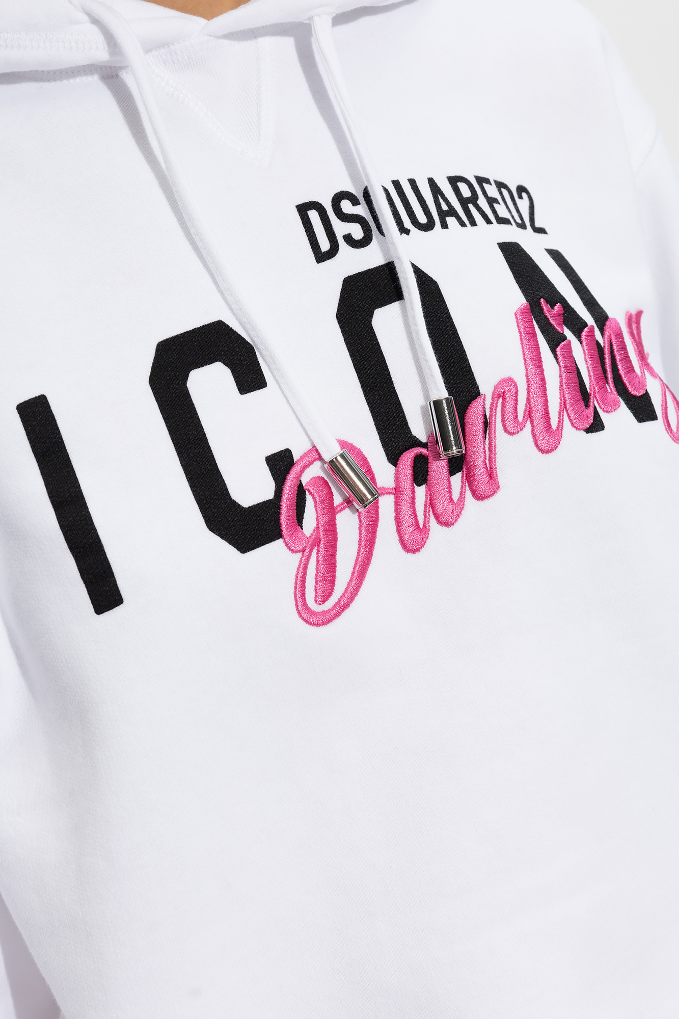 Dsquared2 Icon Darling Cool Cotton Hoodie In White