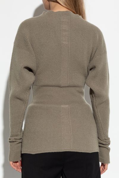 Rick Owens Round Neck Knit Sweater In Green