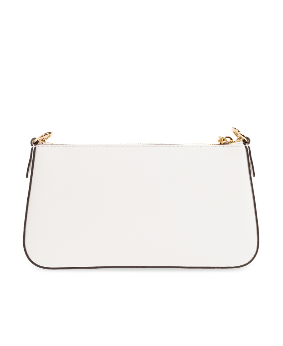 Shop Michael Michael Kors Medium Empire Leather Shoulder Bag In White