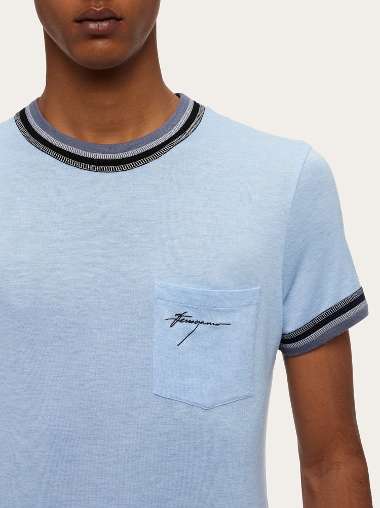 Ferragamo Short-sleeved T-shirt In Blue