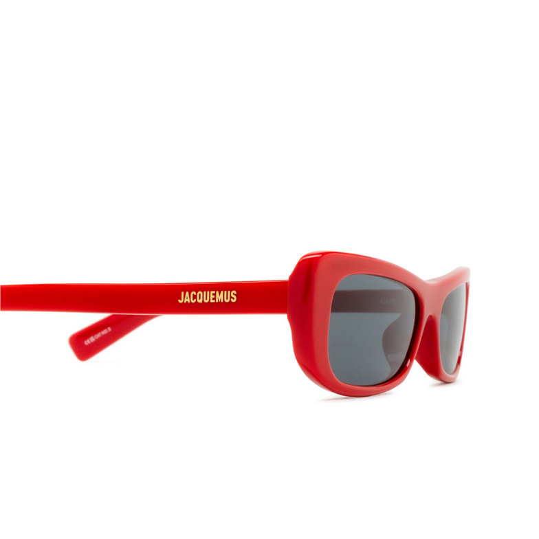 Jacquemus Capri Rectangle Acetate Sunglasses In Gray