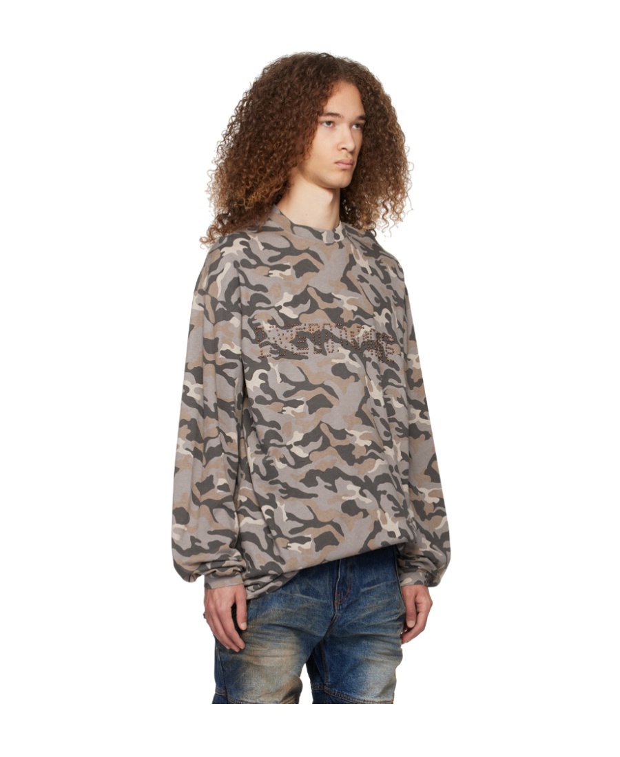 We11 Done Camouflage Long-sleeved T-shirt In Multicolor