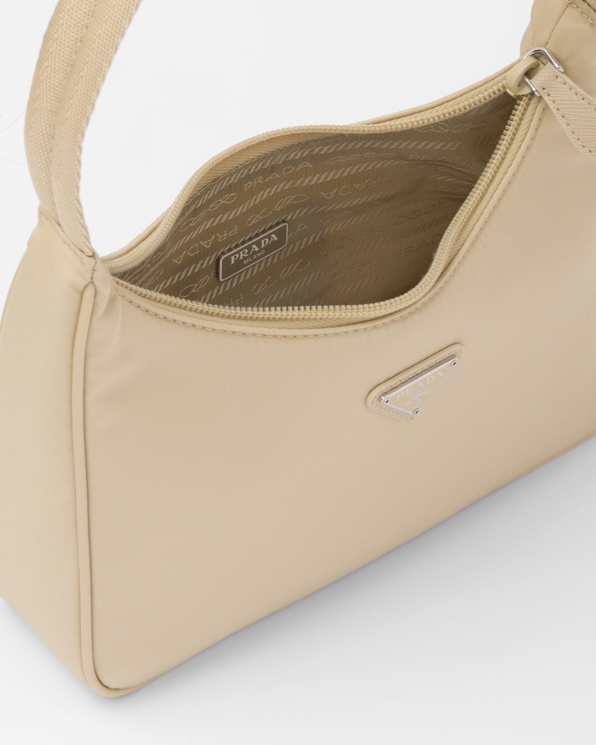 Prada Re-edition 2000 Re-nylon Mini Bag In Nude