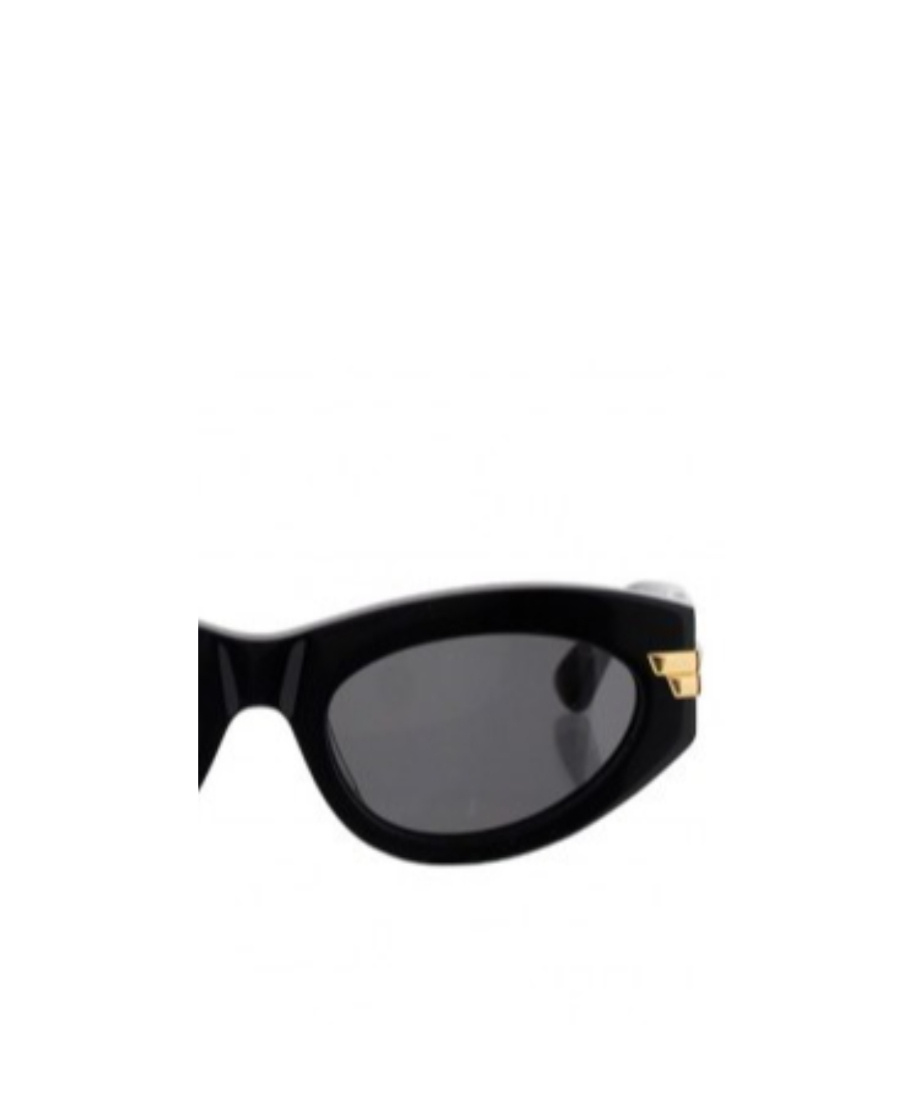 Bottega Veneta Black Cat-eye Sunglasses In 001 Black Black Grey