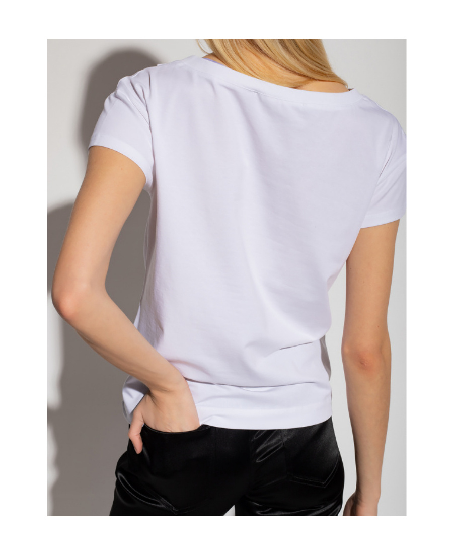 Moschino Pattern Printed Short-sleeved T-shirt In White