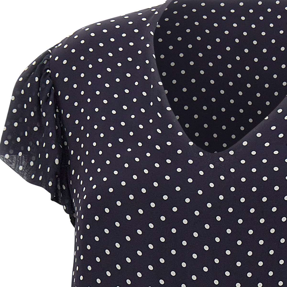 Kaos Polka Dot Viscose Crepe Dress