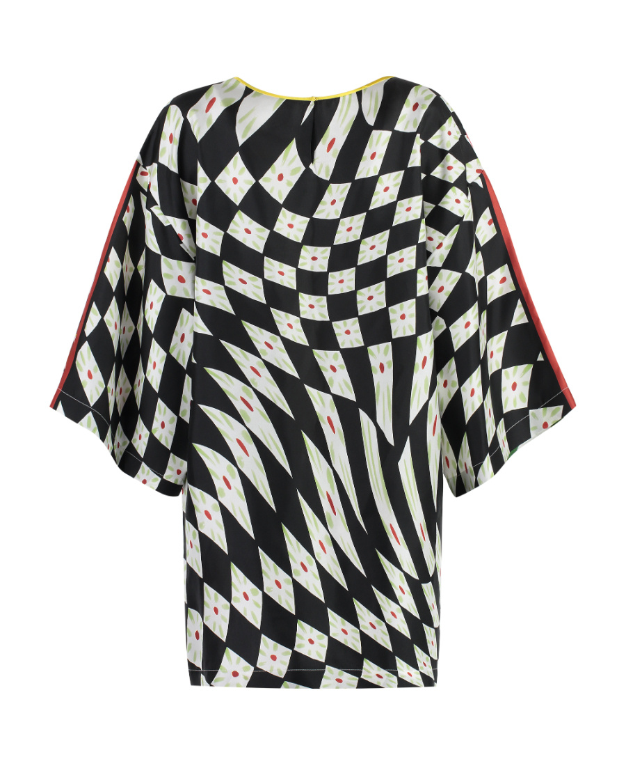 Dolce & Gabbana Silk Blouse Carretto Print In Multicolor