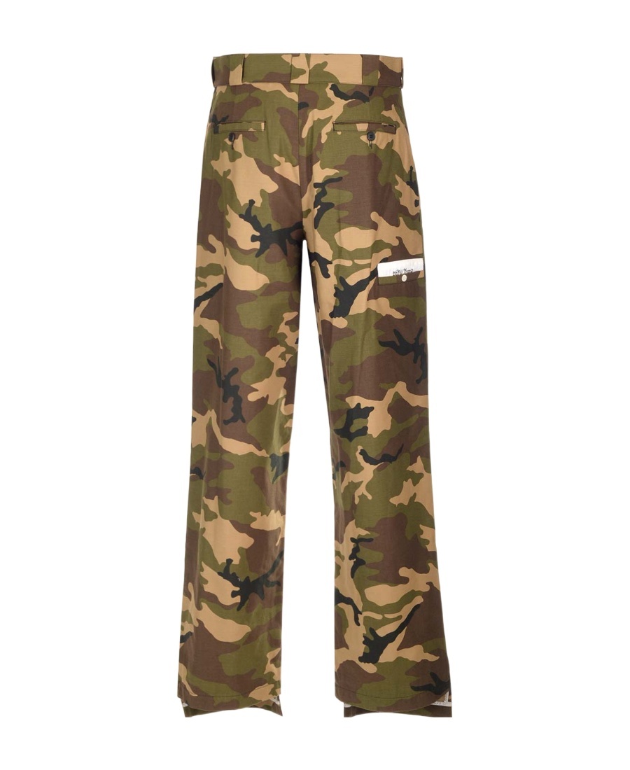 Palm Angels Camouflage Printed Pants In Brown