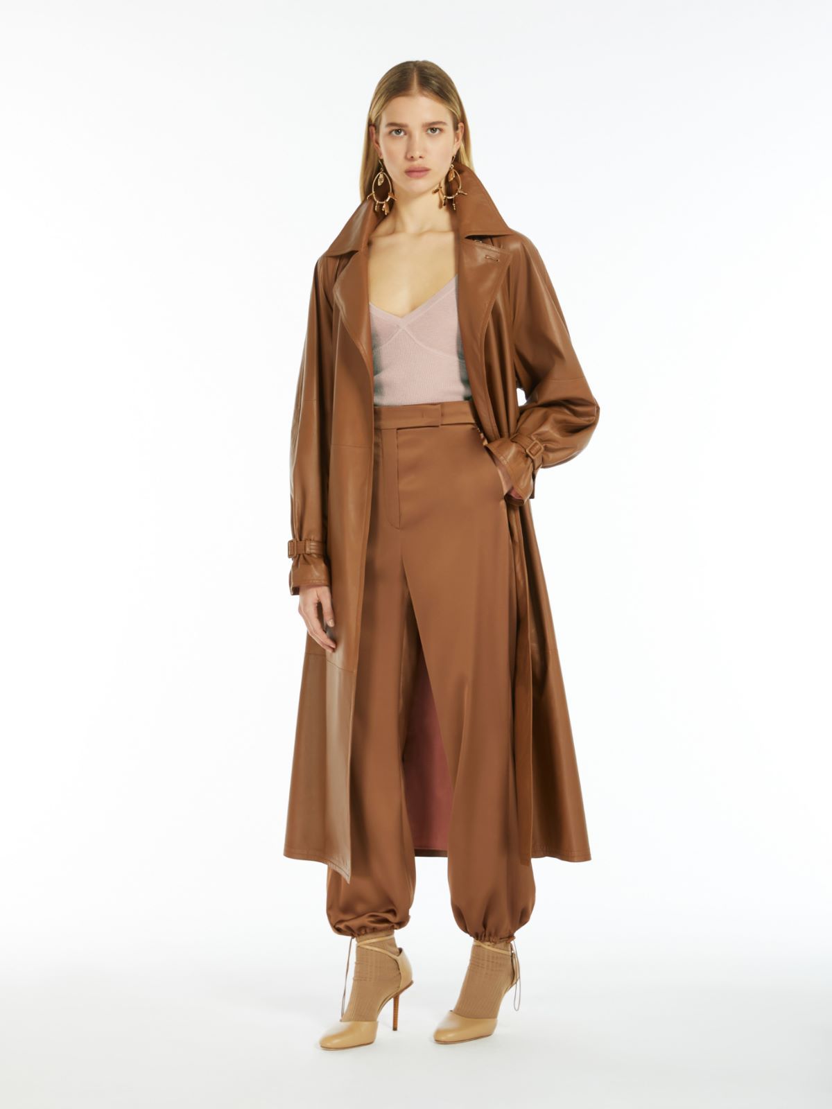 Max Mara Long-sleeved Windbreaker In Brown