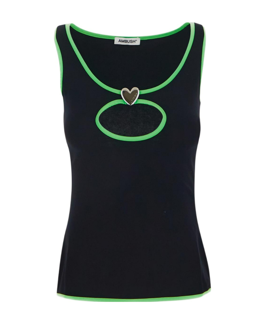 Shop Ambush Heart Hole Tank Top In Black