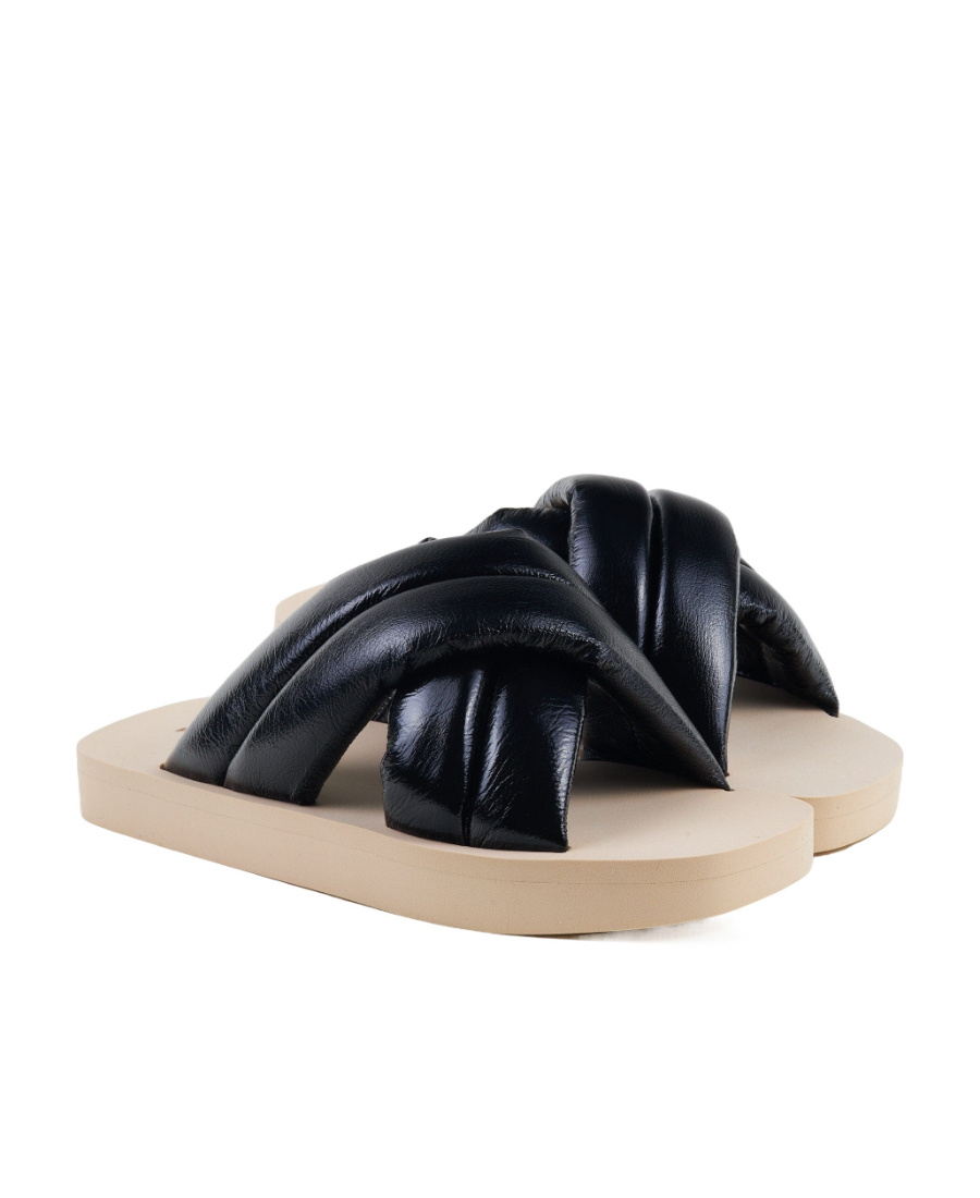 Shop Proenza Schouler Crossover Slide Sandals In Black