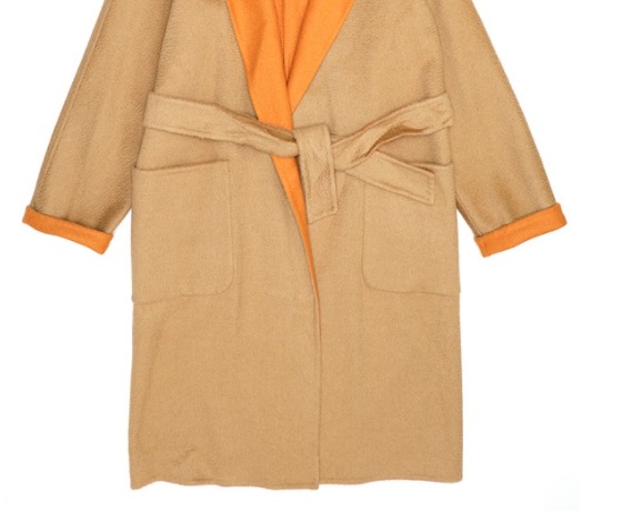 Max Mara Lapel Coat In Nude