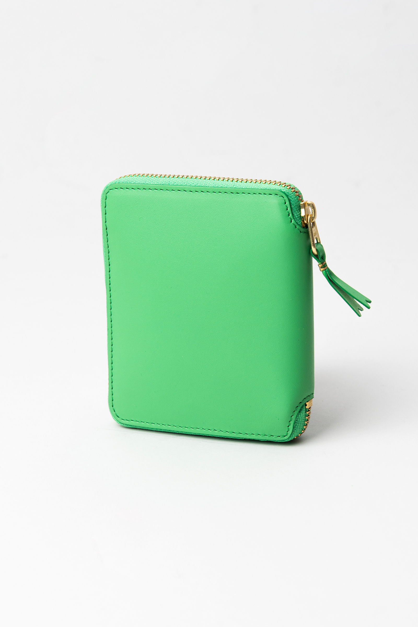Shop Comme Des Garçons Zip-around Leather Wallet In Green