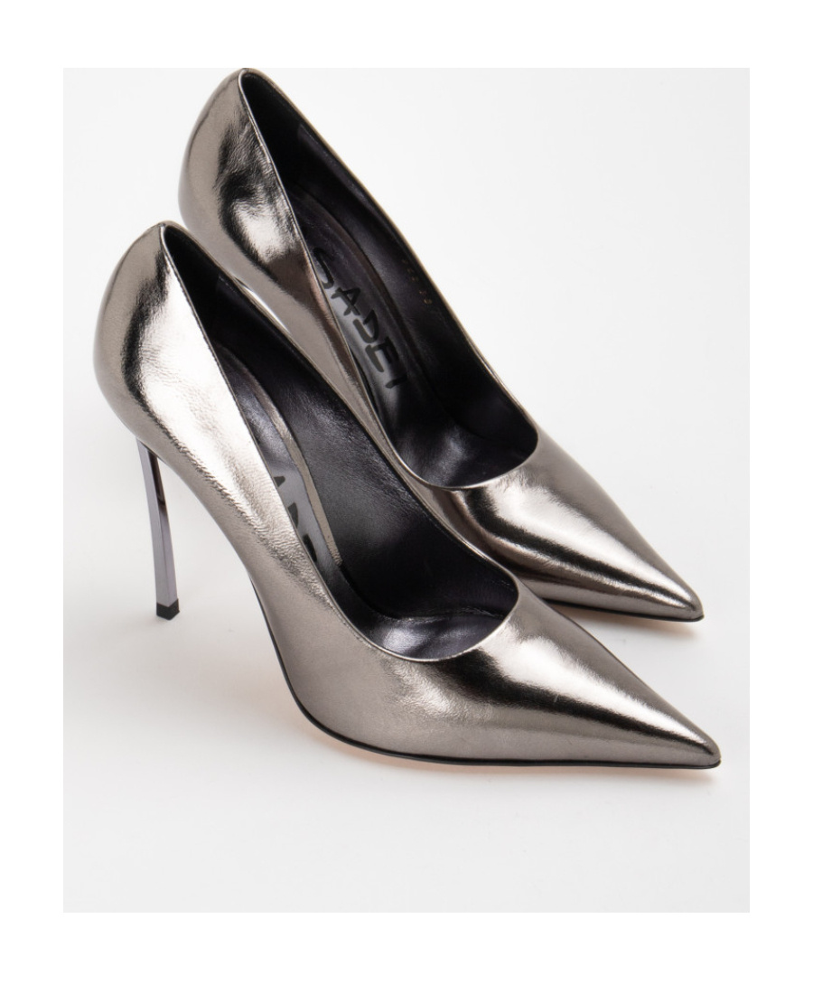 Casadei Superblade 100mm Metallic-finish Pumps In Gray