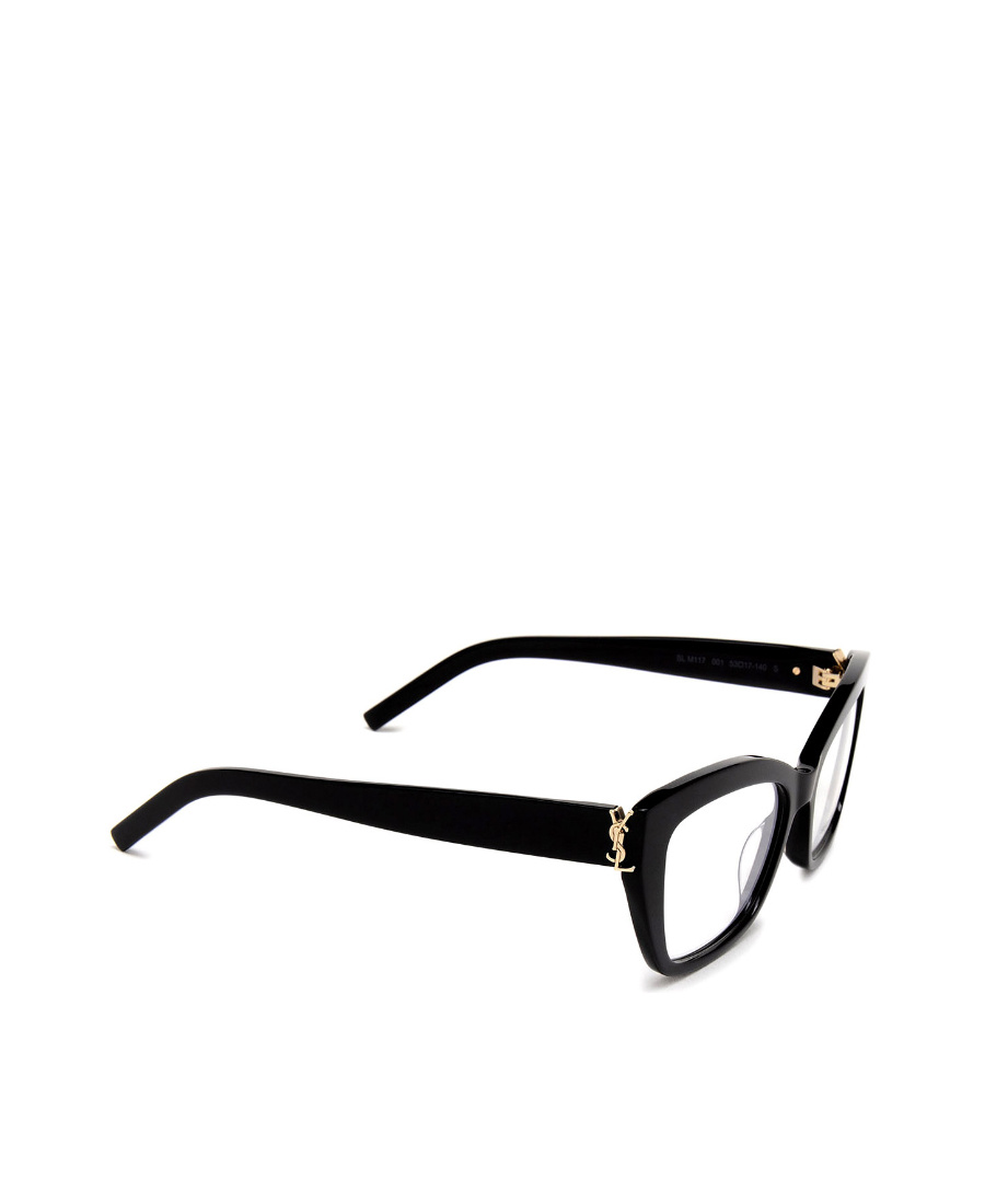 Saint Laurent Slm117 Cat-eye Frame Glasses In Black