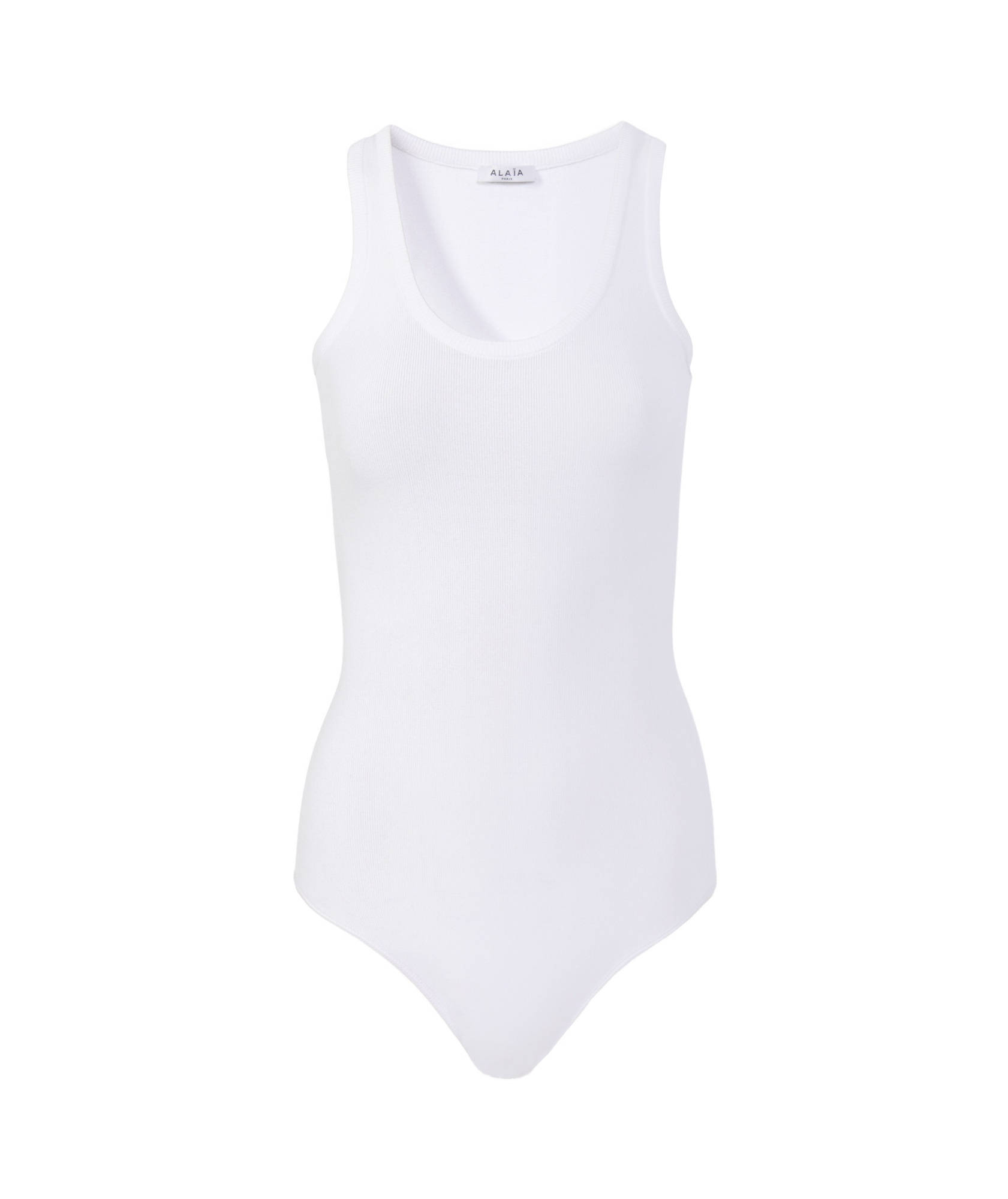 Alaïa Sleeveless One-piece Vest In White