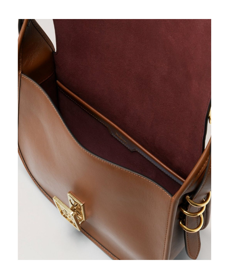 Mulberry Logo-plaque Leather Satchel Bag In Brown