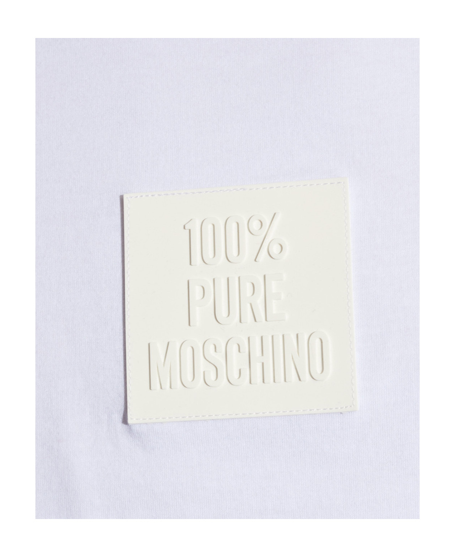 Moschino Logo Patch Crewneck T-shirt In White