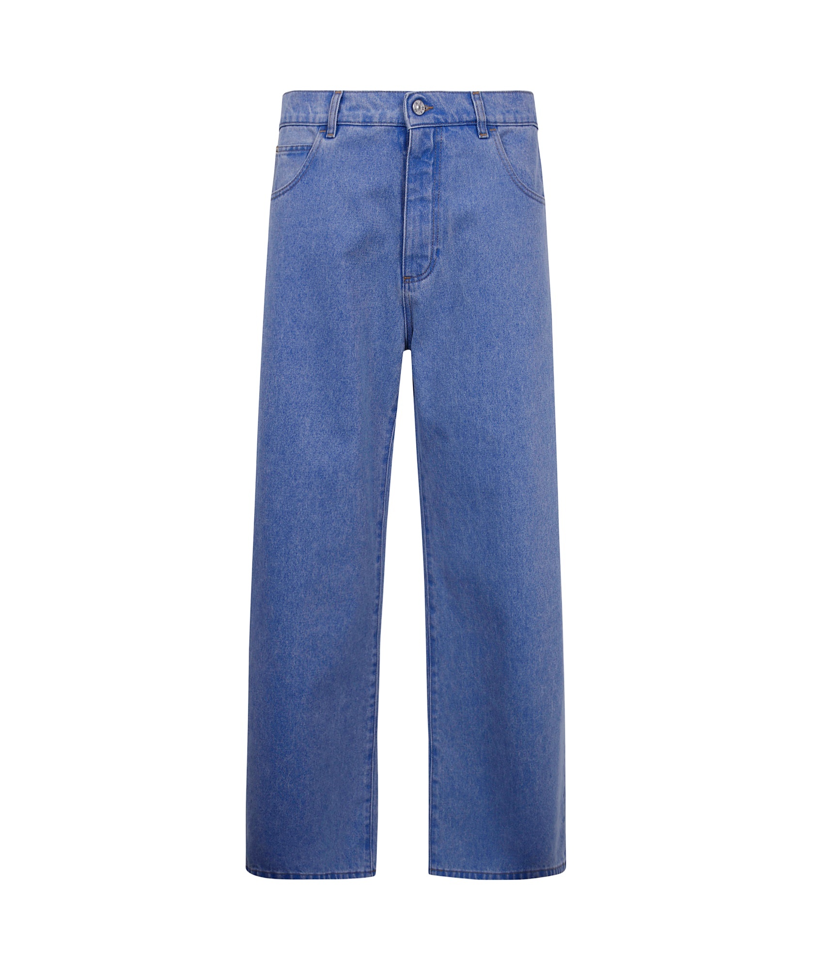 Marni Straight Leg Organic Denim Jeans In Blue