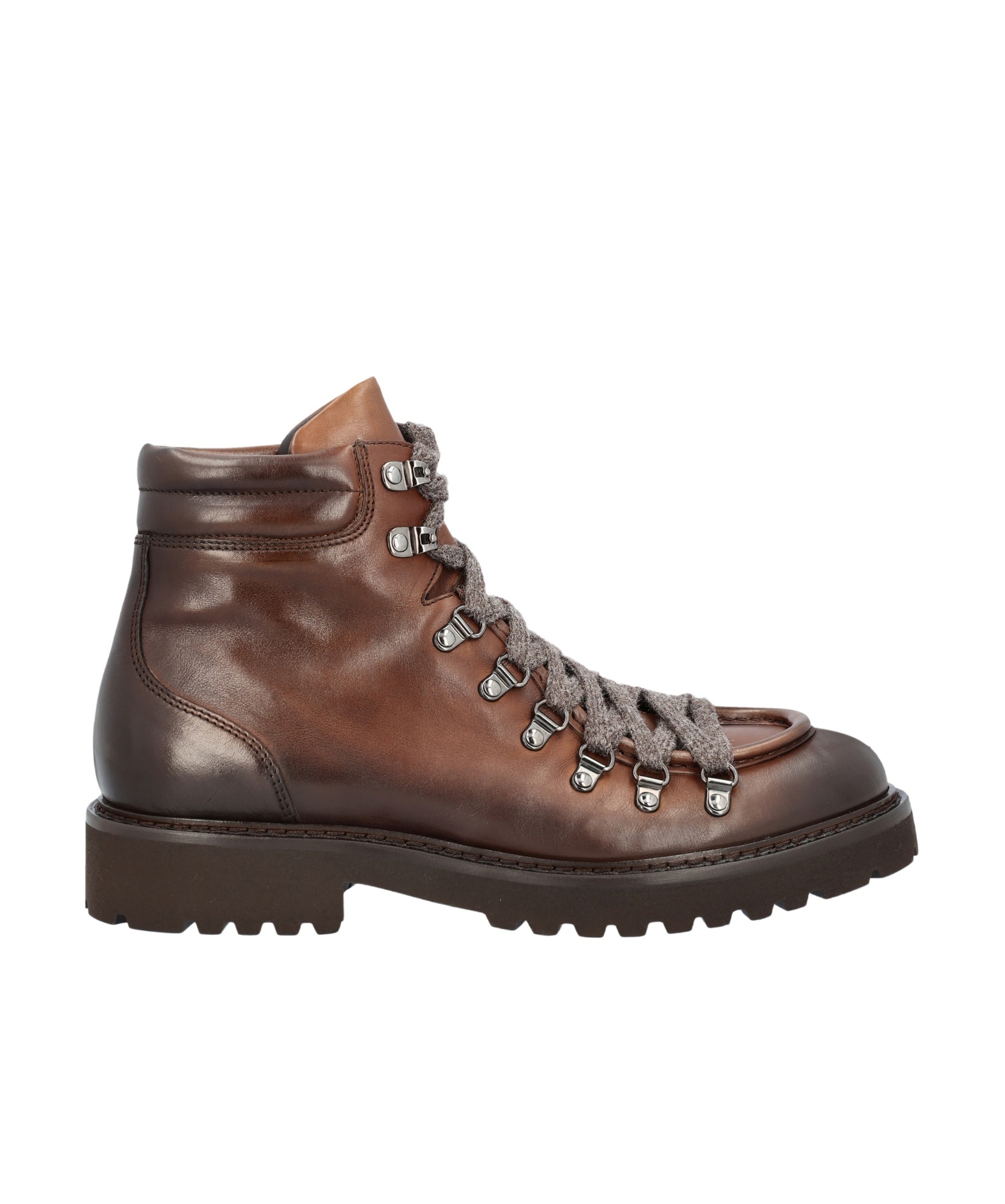 Doucal's Man Ankle Boots Chocolate Brown Size 7 Calfskin In Brown