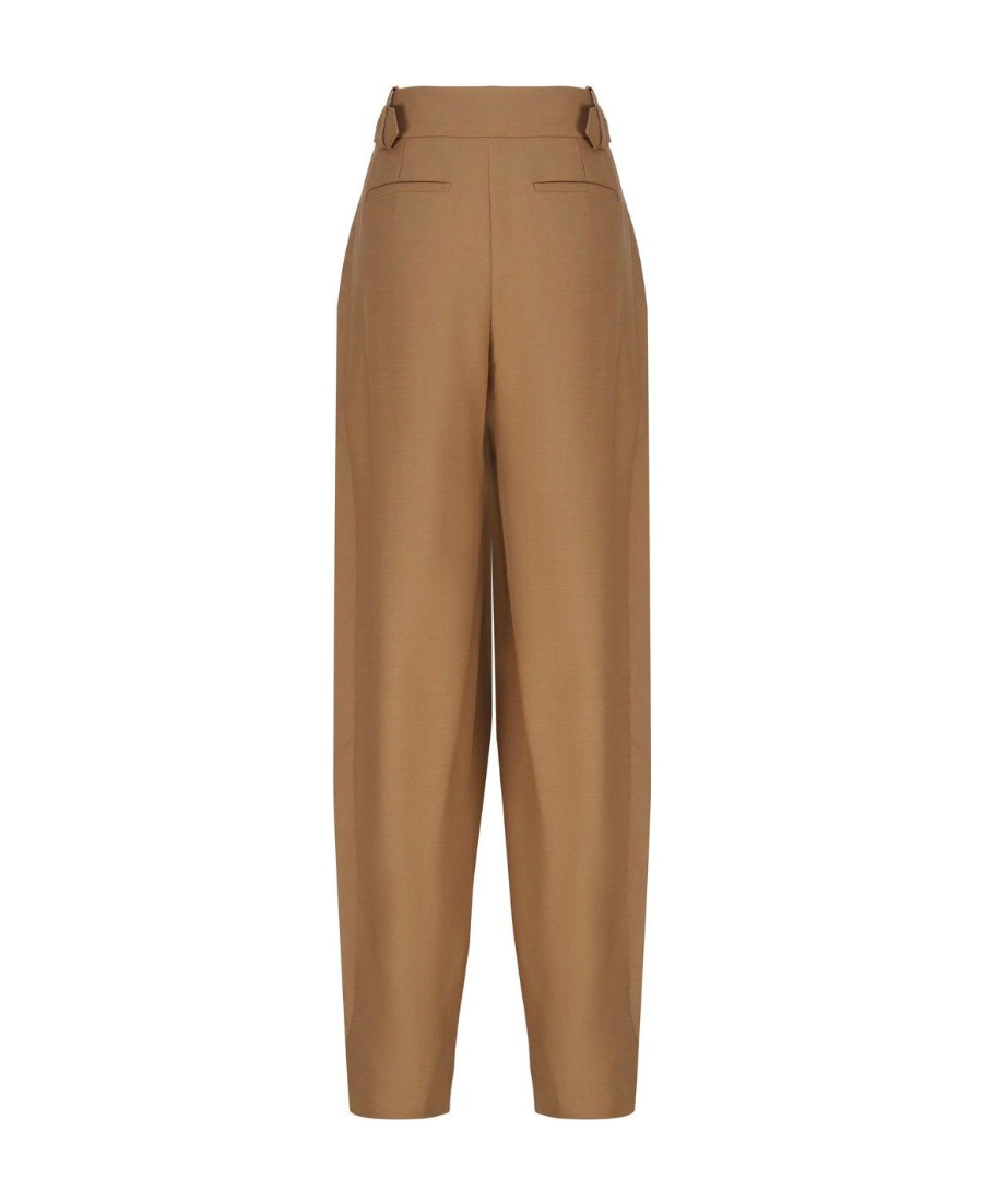 Shop Stella Mccartney Pleated Casual Pants In Brown